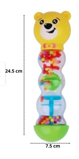 SONAJERO PALO DE LLUVIA PARA BEBÉS DISEÑO OSITO