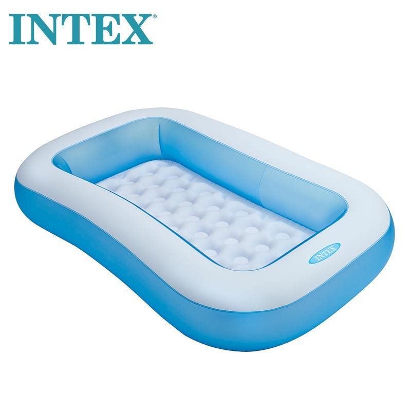 Intex - Piscina inflable rectángulo con base inflable