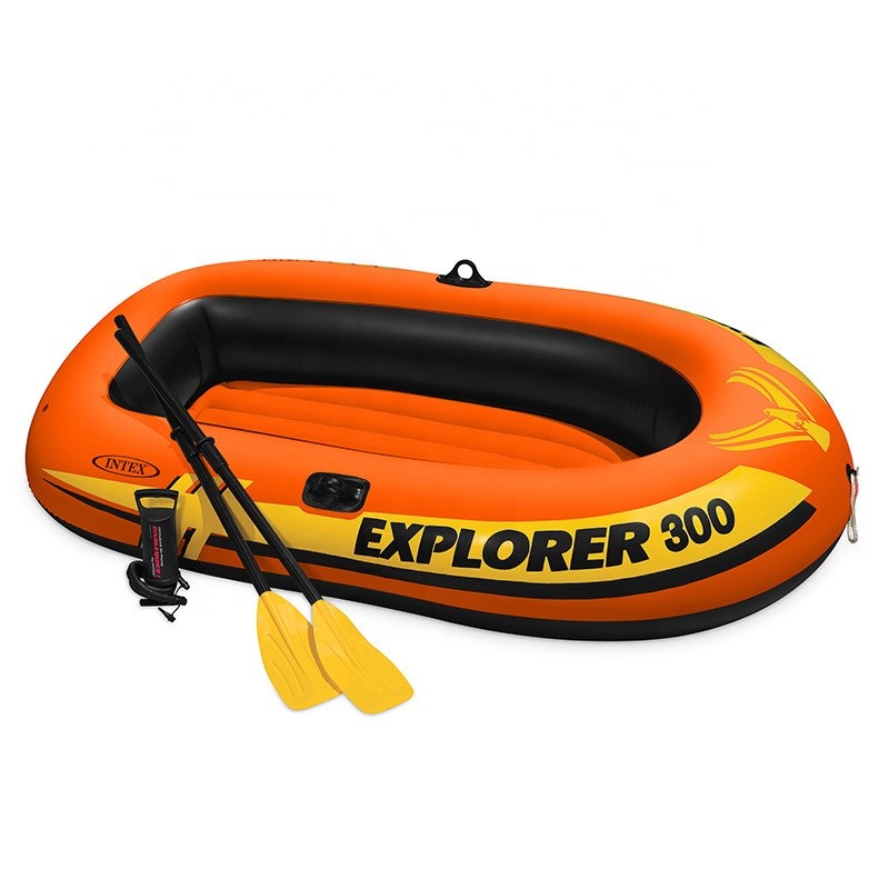 Intex - Bote inflable modelo Explorer Capacidad 186 kg con inflador y remos