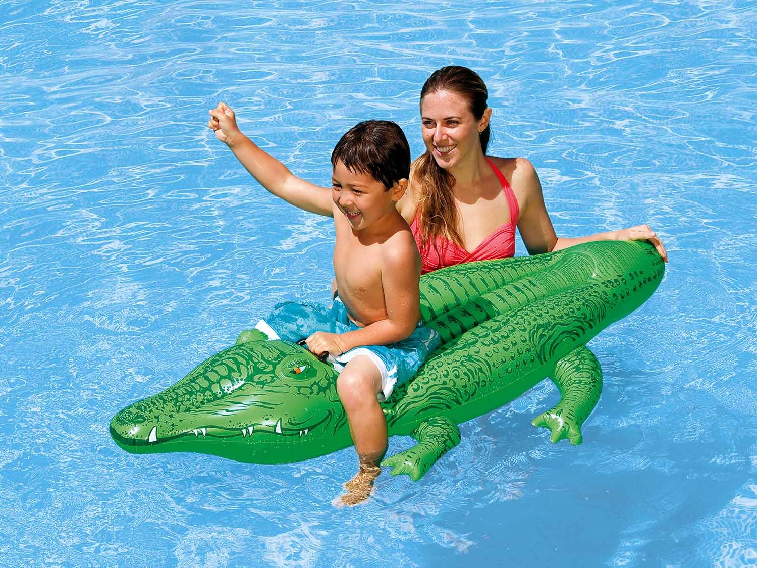 INTEX - Flotador recreativo cocodrilo 168x86 CM