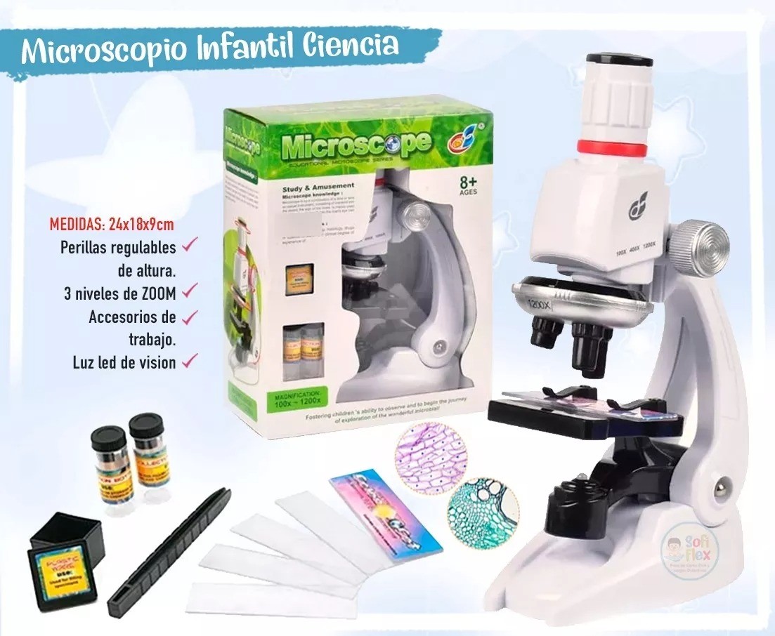 MICROSCOPIO INFANTIL EDUCATIVO EXPLORACIÓN EN CASA