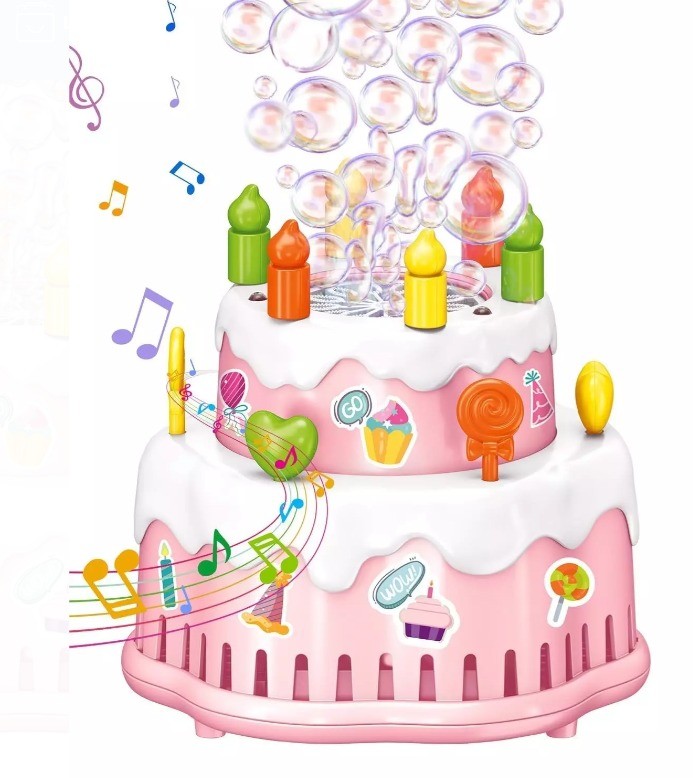 Juguete Torta de Burbujas Automática Happy birthday