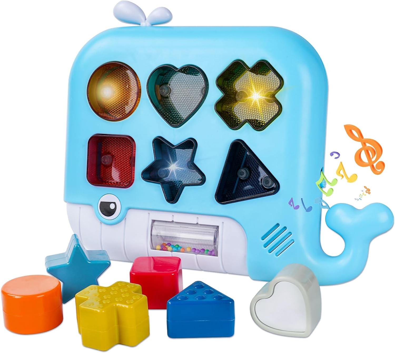 JUGUETE CLASIFICADOR DE FORMAS MUSICALES FORMA DE BALLENA
